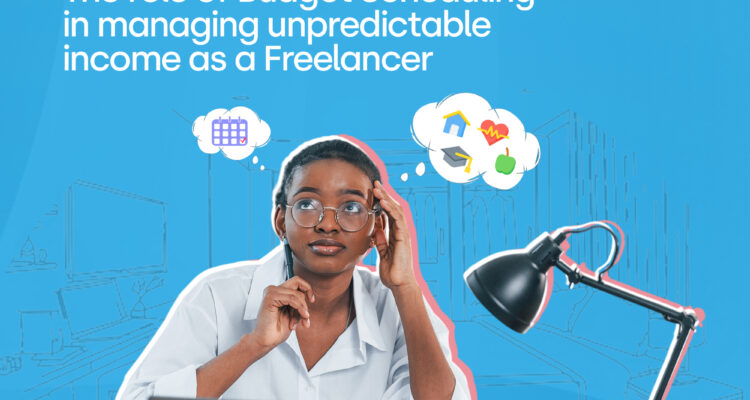 IMAGE OF GIRL THINKING ABOUT FINANCES AND BUDGET SCHEDULING